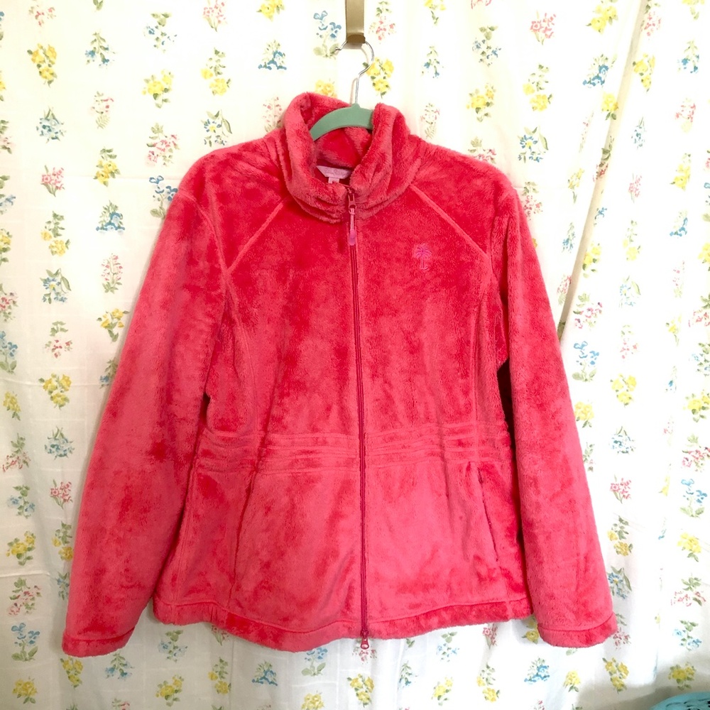 Xl Lilly Pulitzer Maddie zip up fleece pink